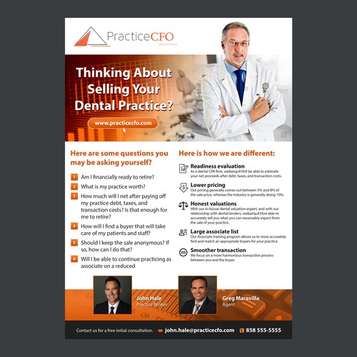 PracticeCFO Transitions Flyer Design by vsardju