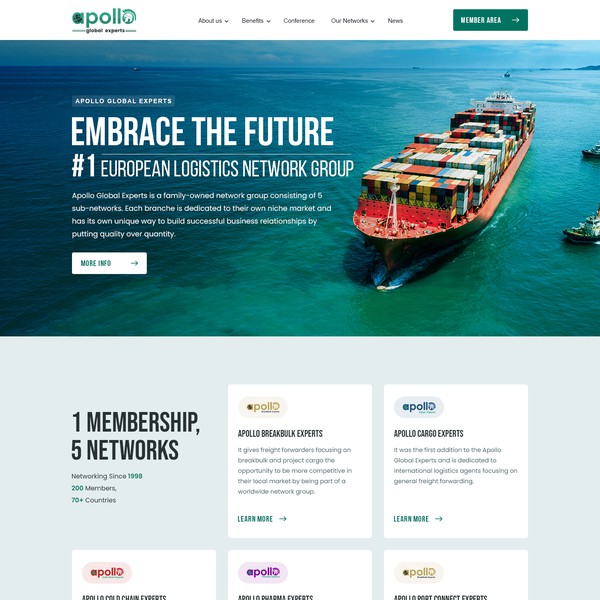 Design von AKDCreative mit dem Titel „Homepage design for a logistics network“