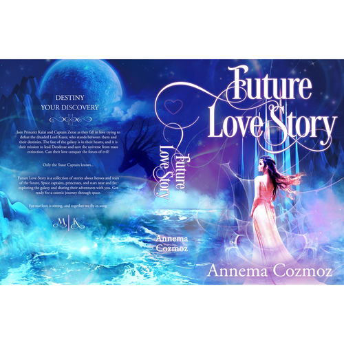 Children's Sci-fi Love Story Book Cover Contest! Space Captains and Princesses. Future Love Story! Design réalisé par astreencre