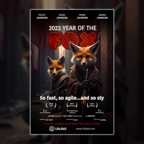 Life360 2023 Year of the Fox Poster Design by MeDesign✦