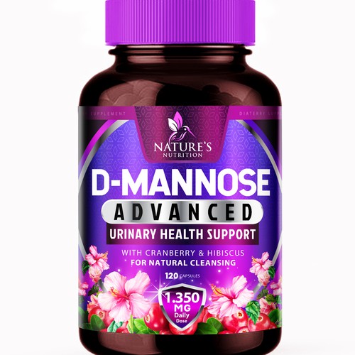 Colorful D-Mannose Design Needed for Nature's Nutrition Design réalisé par agooshe