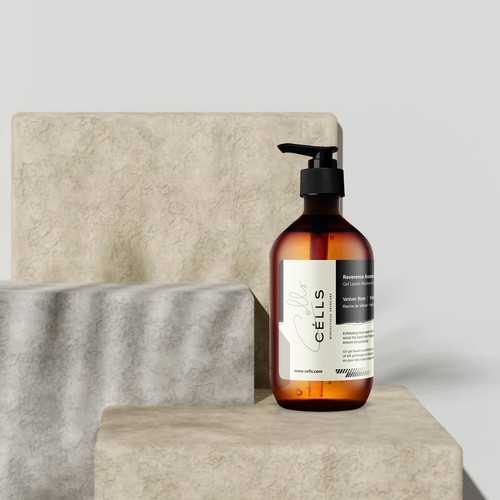 Minimalist label design for shampoo bottle-ontwerp door GARDOUM