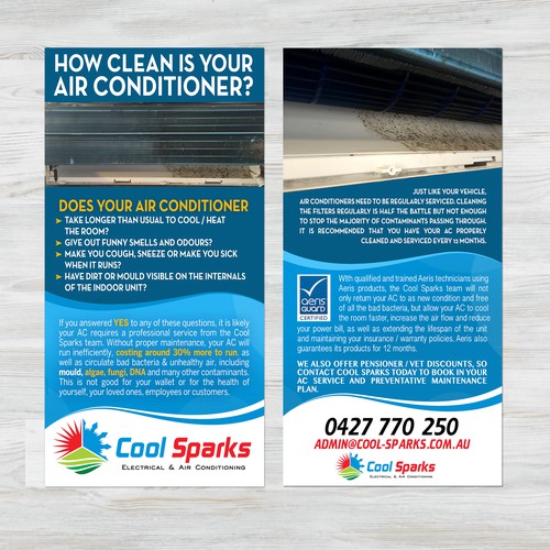 Air Conditioning Service Flyer That Looks Healthy And Clean