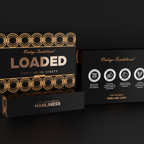 Men's Dryer Sheet Box Design Contest Design by podbara