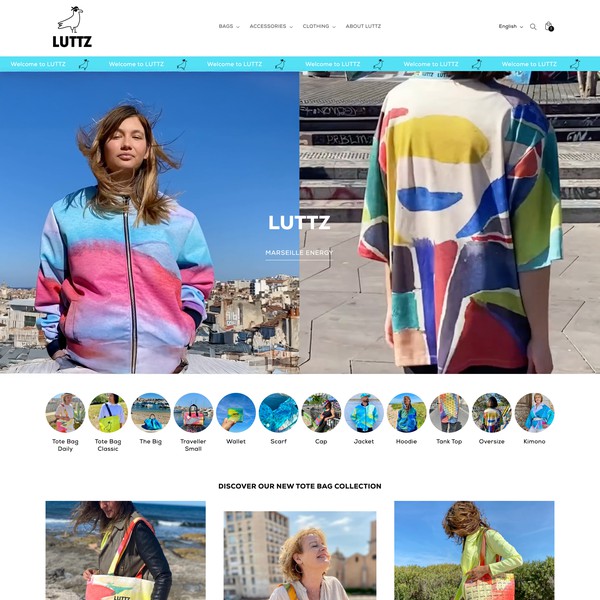 Shopify website development for the French brand LUTTZ
