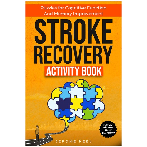 Stroke recovery activity book: Puzzles for cognitive function and memory improvement Diseño de Imttoo