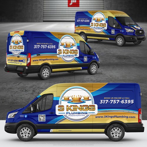 Eye catching plumbing van wrap Design by J0taeMe_