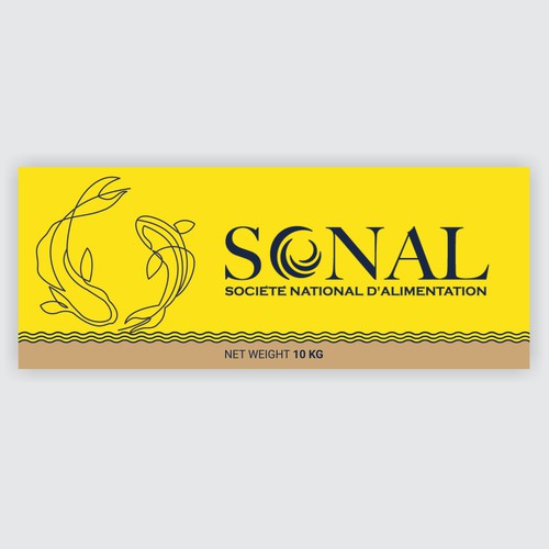TILAPIA MASTER CARTON WITH YELLOW BACKGROUND Design by Moi_Designers