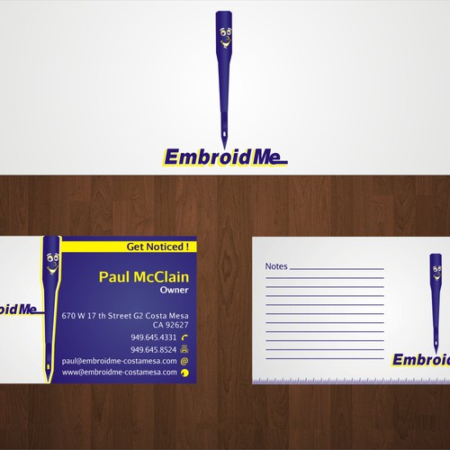 New stationery wanted for EmbroidMe  Design von Spectr