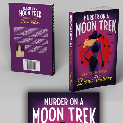 Create a book cover for a humorous outer space cozy mystery series Design by Windmill Designer™