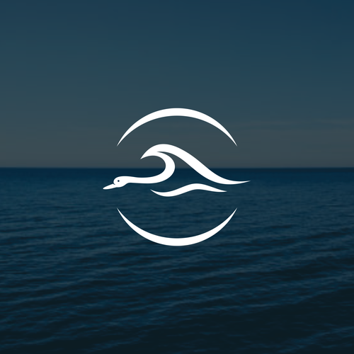 Design Coastal lifestyle brand featuring a mallard duck and wave, appeal to outdoor enthusiasts and surfers por muuter