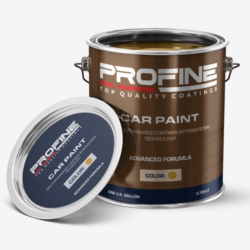 Label for our professional automotive and industrial coatings products Réalisé par SRGrafica