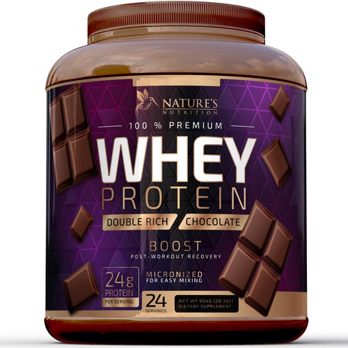 R O S H I NさんのTasty Whey Protein Chocolate Design Needed for Nature's Nutritionデザイン