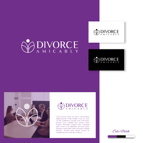 Logo for a new, healthy way for reasonable people to divorce Design by Direwolf Design