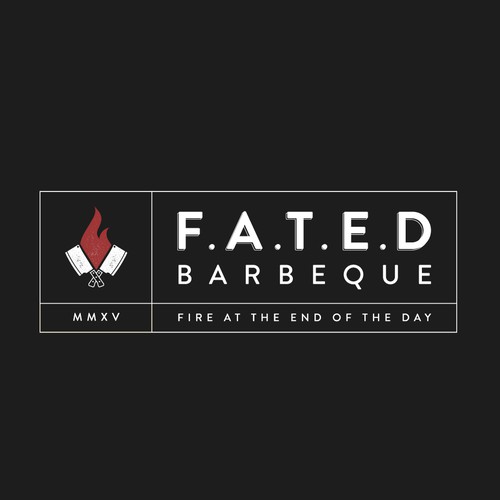 alvinl92さんのF.A.T.E.D. BBQ! Competition BBQ Team Logo NEEDED https://www.instagram.com/fated_bbq/デザイン