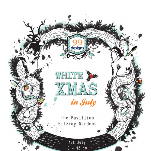 'Street art' style invitation for 99designs event! Design by Molecula