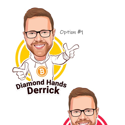 コンペ「Diamond Hands Derrick YouTube logo/profile pic contest」のデザイン by Abhijith Sketchesさん 