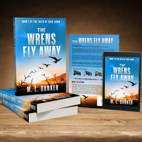 Design di Cover Contest For A Fiction Series The Wrens Fly Away - Book 5 di RKM Designs