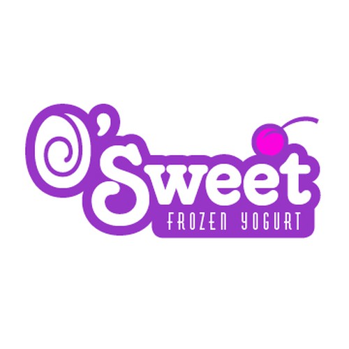 logo for O'SWEET    FROZEN  YOGURT Diseño de CrankyBear