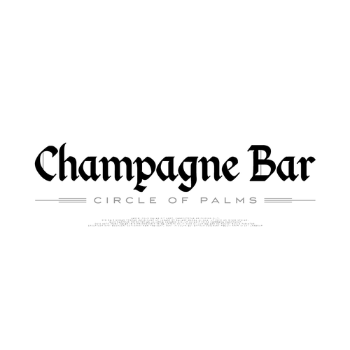 Luxury and modern Champagne Bar logo Design by POZIL