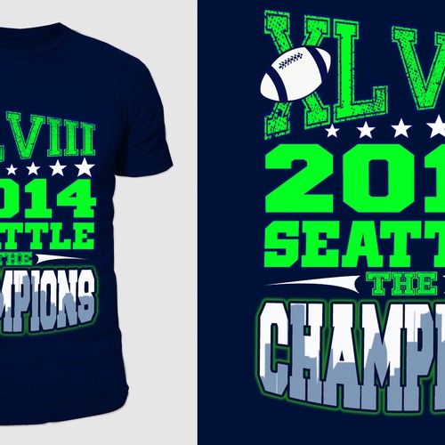 Super bowl champions t-shirts logo for seattle seahawks