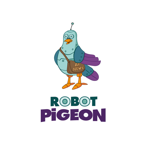 Design me a cartoon Robot Pigeon Logo Design by dr_dudo
