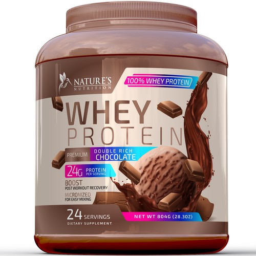 Tasty Whey Protein Chocolate Design Needed for Nature's Nutrition Design réalisé par R O S H I N