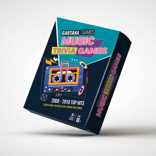 Create a packaging design for a music trivia game Design by JavanaGrafix
