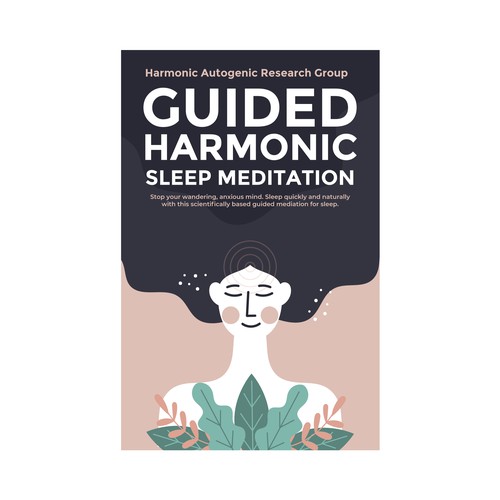 Design an abstract dark on dark sleep meditation book cover Design by The Cloud Digital