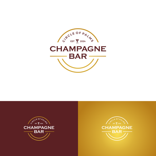 Luxury and modern Champagne Bar logo Design by -SharkBlack-