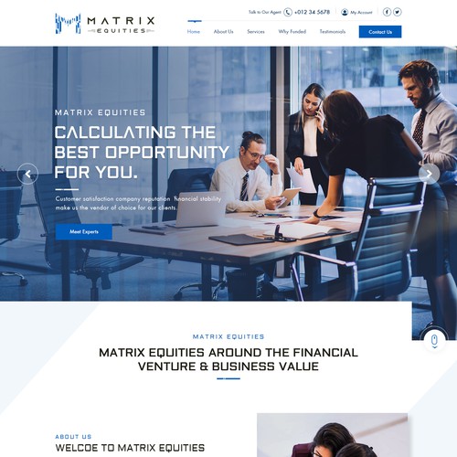 Matrix Equities needs fresh new website Design by OMGuys™