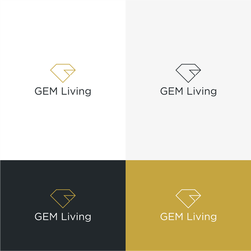 Geometrical, minimalist, modern brand design for Gem Living Design by may_moon