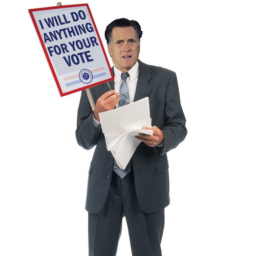 CREATE A MITT ROMNEY ELECTION T-SHIRT FOR NEWS MAKEUP, A SATIRICAL NEWS STARTUP WEBSITE  デザイン by stormyfuego