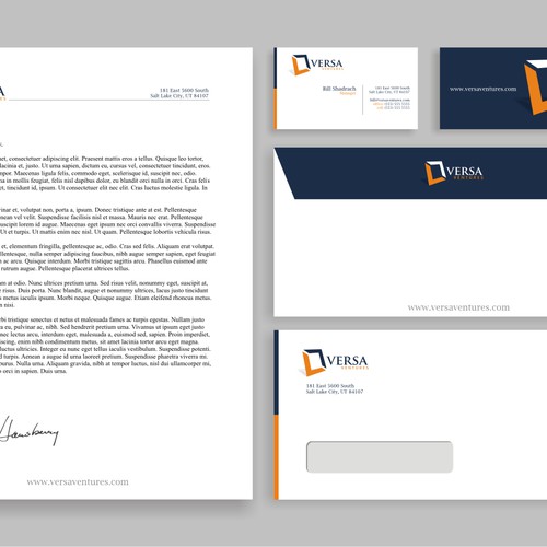Versa Ventures business identity materials Ontwerp door DZRA