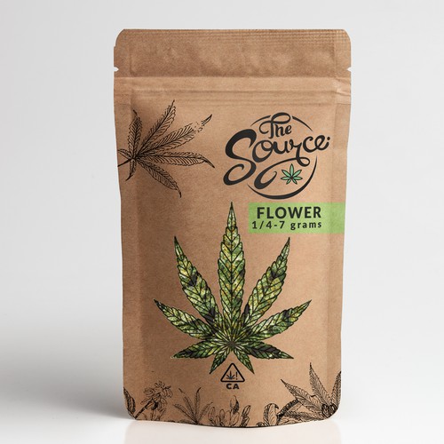 Cannabis Flower Bag Design Design by Sashkica