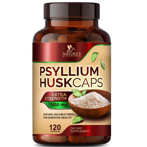 Natural Psyllium Husk Capsules Design needed for Nature's Nutrition Design by sapienpack