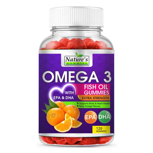 Tasty Omega 3 Fish Oil Gummies Design needed for Nature's Gummies-ontwerp door Hanisha P Patel