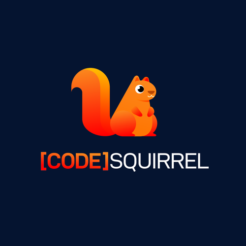 Playful and professional squirrel logo for a software development company Design by illergo