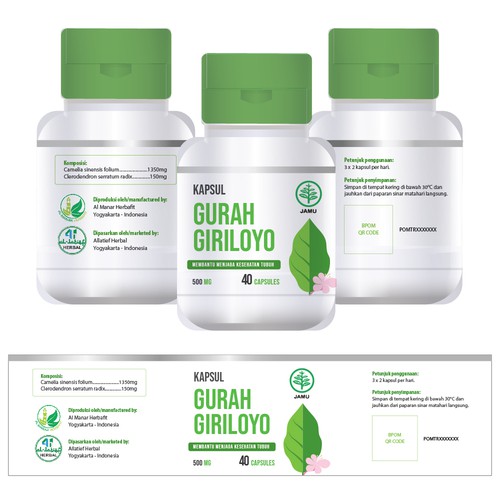 Design a Fresh, Simple, and Neat Label for An Herbal Supplement Bottle Design by yulianzone