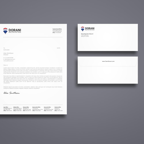BUSINESS CARD, LETTERHEAD & ENVELOPE Design by Galaxiya