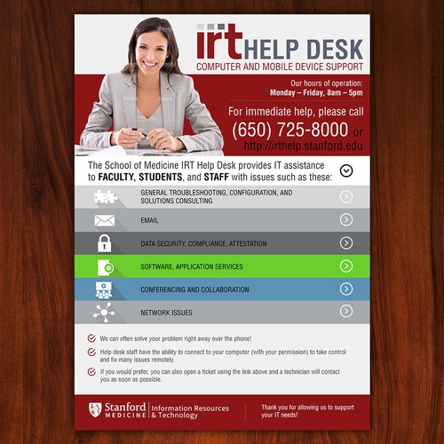 Create A Flyer And Communication Template For Stanford University