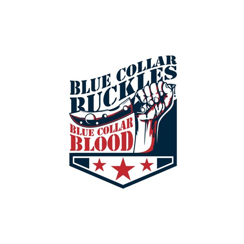 Blue Collar Blood - We need a logo for our hidden belt buckle knifes for blue collar America!! Design by Arfian Huda