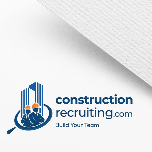 constructionrecruiting.com logo to appeal to construction companies who need to find great talent Design by Mr.CreativeLogo