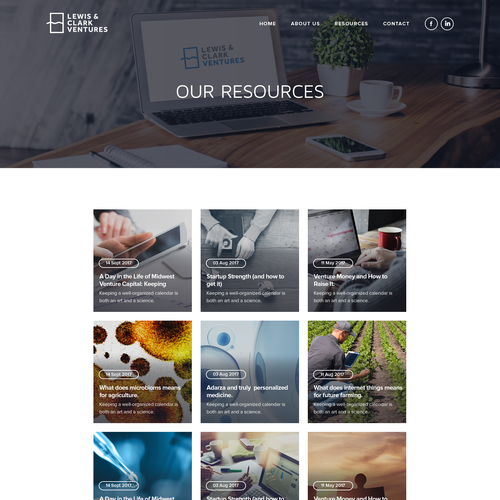 Create a modern Word Press theme design for Lewis & Clark Ventures Design by Obizzy