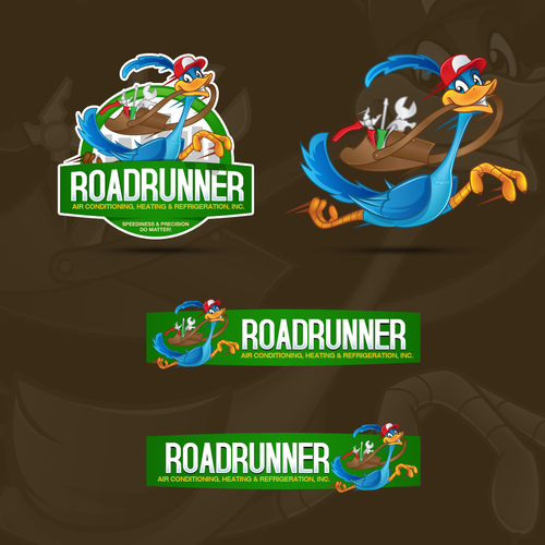 logo for Roadrunner Air Conditioning, Heating & Refrigeration, Inc. Design by Aga Ochoco