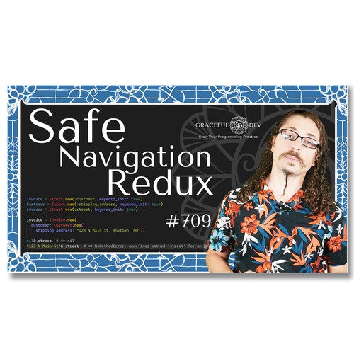 Video (YouTube etc.) Thumbnail Template for Software Development Screencast Episodes Design by NOAKA