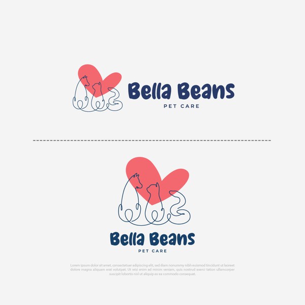 Design by Leo Sugali titled "Bella Beans Pet Care"