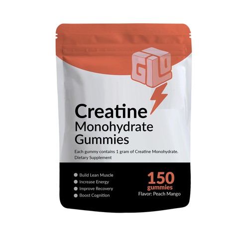 Bag Design for Creatine Monohydrate Gummy brand Design by Studio C7