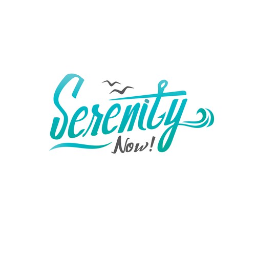 Boat Name Logo    ( Serenity Now! ) Design by Alfa Design.