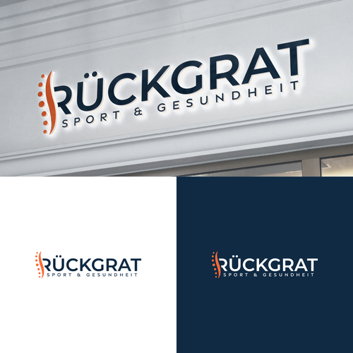 "Logo-Rebranding: Rückgrat – Sport & Gesundheit" winning Logo & social media pack